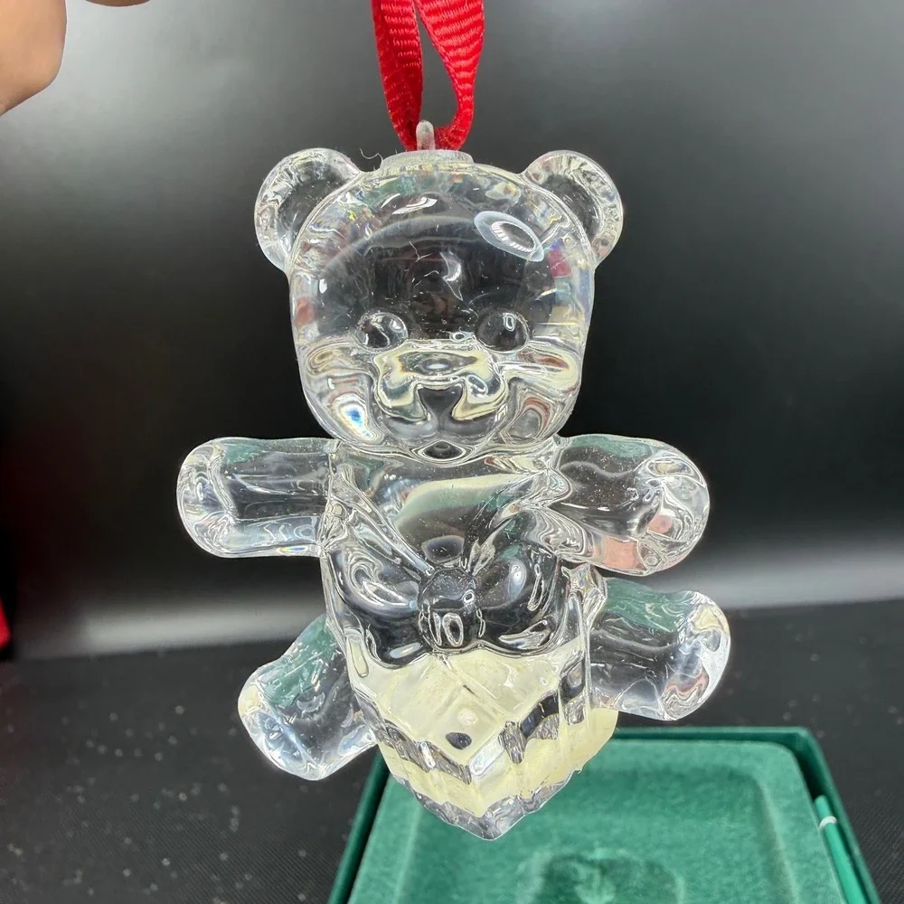Marquis Waterford Crystal Gift Bear Ornament Christmas Endearments 5thSeries Box